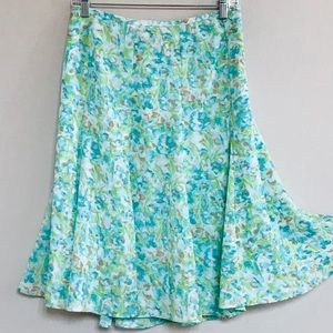 Access LIZ Claiborne FLORAL CHIFFON MIDI SKIRT